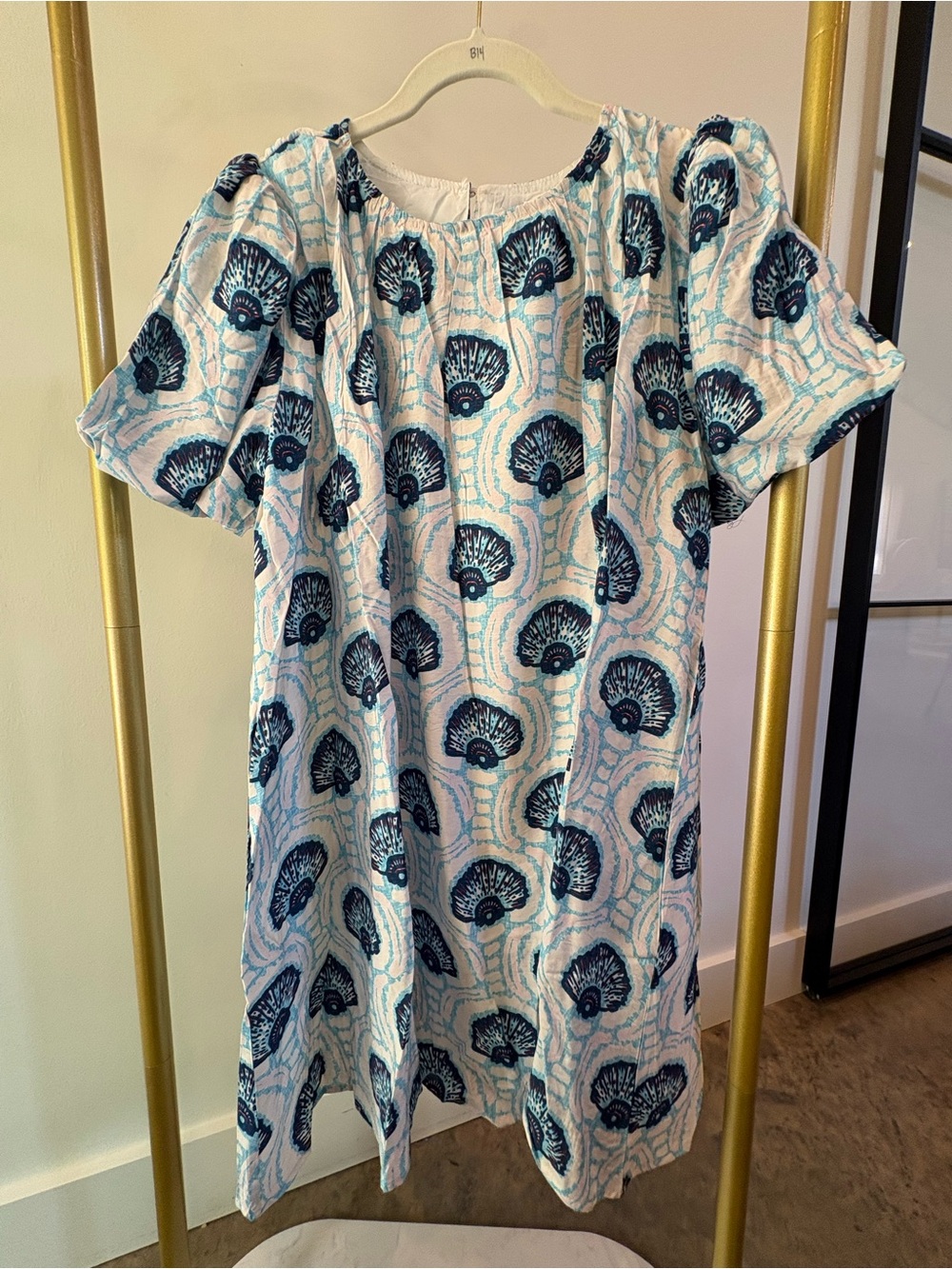 NWT TCEC Blue & White Shell Print Sundress